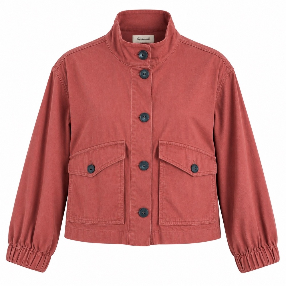 Madewell Womens Military Chore Jacket XXS Cotton Viscose Terracotta Utility